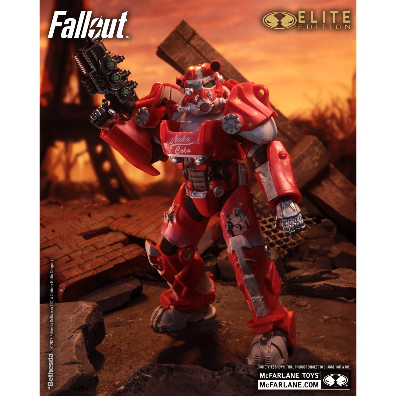 Productafbeelding Fallout McFarlane Elite Edition Actiefiguur Fallout 76 Nuka Cola T-60 (Gold Label) 19 cm