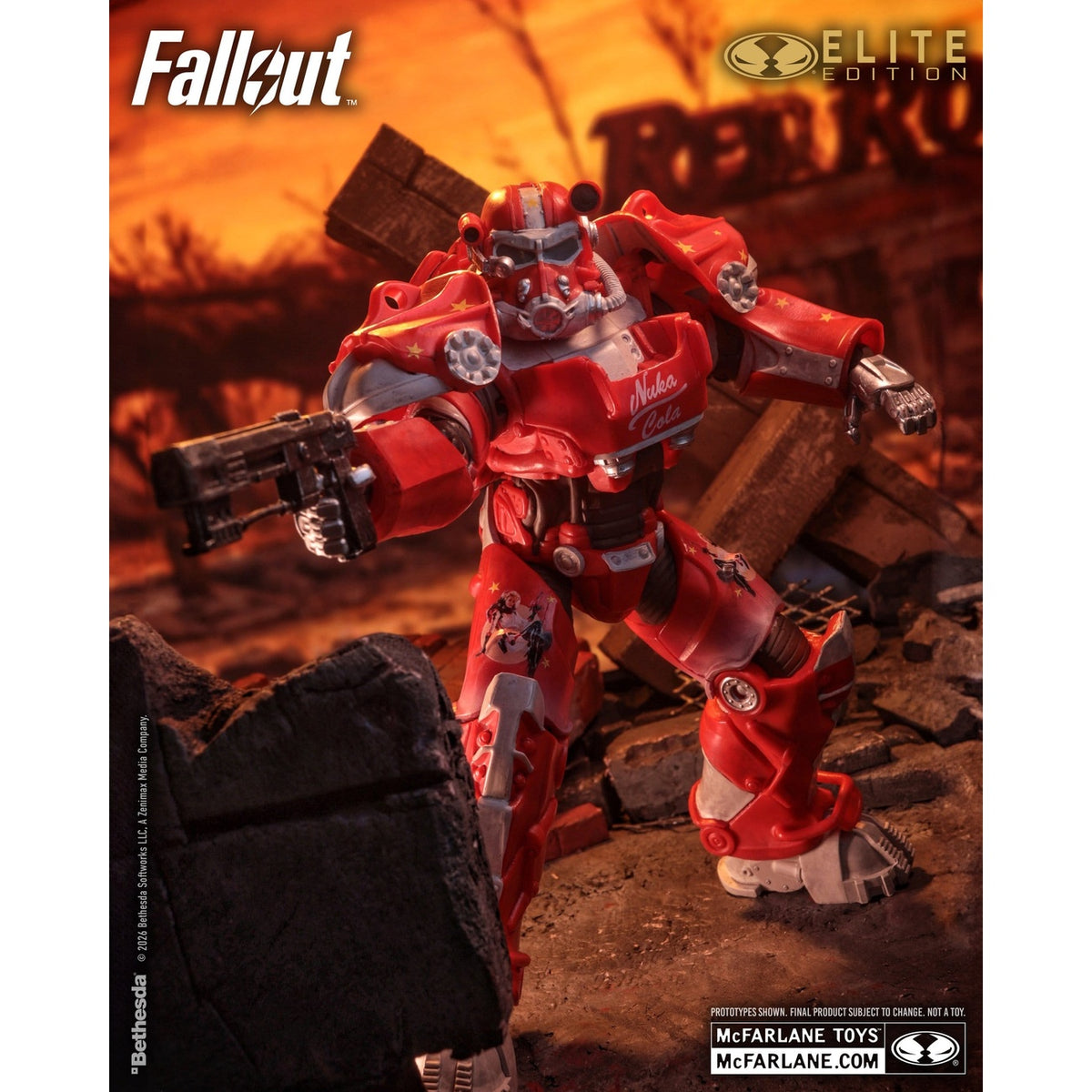 Productafbeelding Fallout McFarlane Elite Edition Actiefiguur Fallout 76 Nuka Cola T-60 (Gold Label) 19 cm