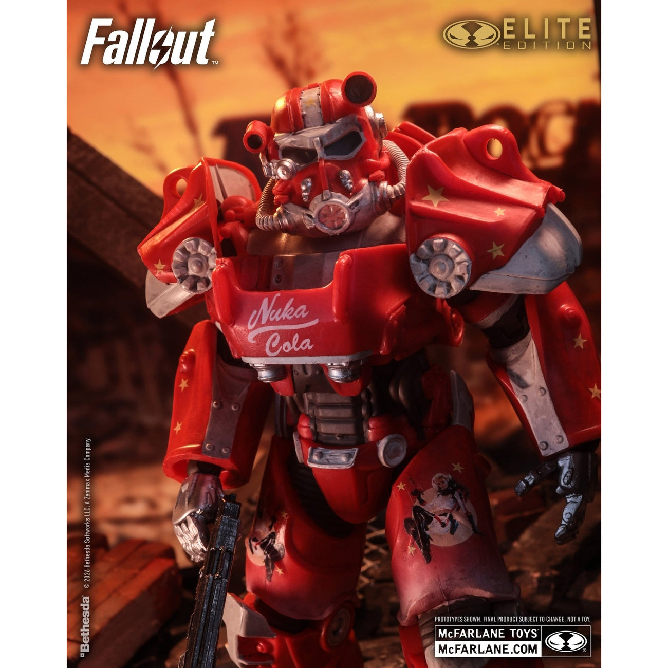 Productafbeelding Fallout McFarlane Elite Edition Actiefiguur Fallout 76 Nuka Cola T-60 (Gold Label) 19 cm