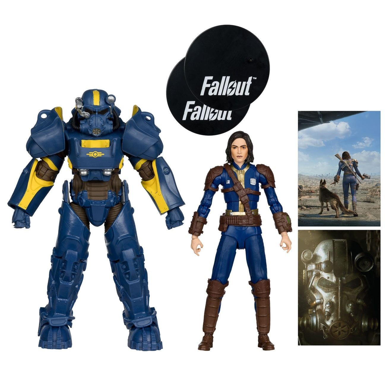 Productafbeelding Fallout 4 Beelden 2-pack T-60 Vault-Tec & Sole Survivor 18 cm