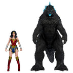 Productafbeelding DC Justice League Monsterverse DC Multiverse Actiefiguren 2-pack Wonder Woman vs. Atomic Blast Godzilla 18 cm