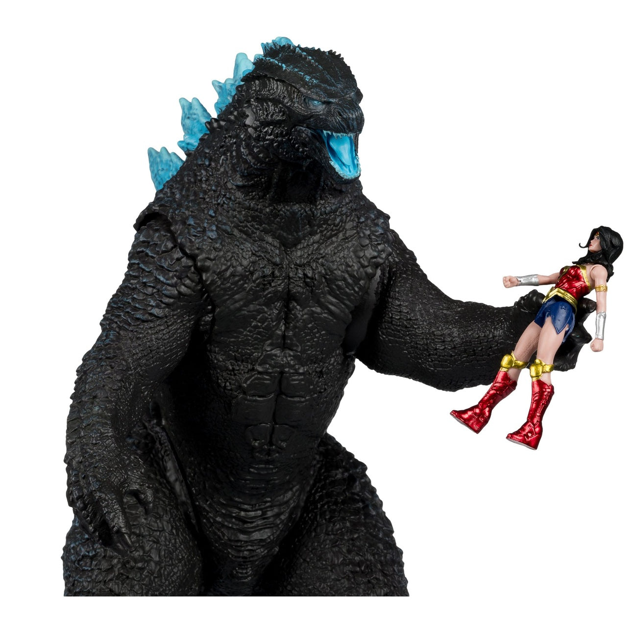 Productafbeelding DC Justice League Monsterverse DC Multiverse Actiefiguren 2-pack Wonder Woman vs. Atomic Blast Godzilla 18 cm
