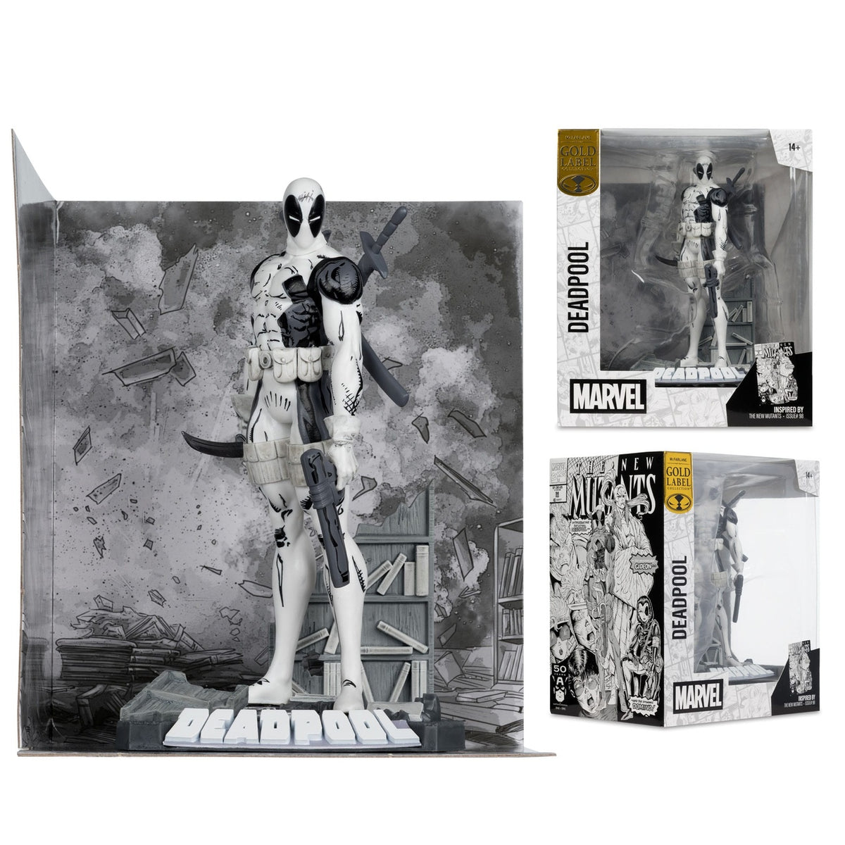 Productafbeelding Marvel Collection PVC Statue 1/10 Deadpool (The New Mutants #98) (Line Art) (Gold Label) 17 cm