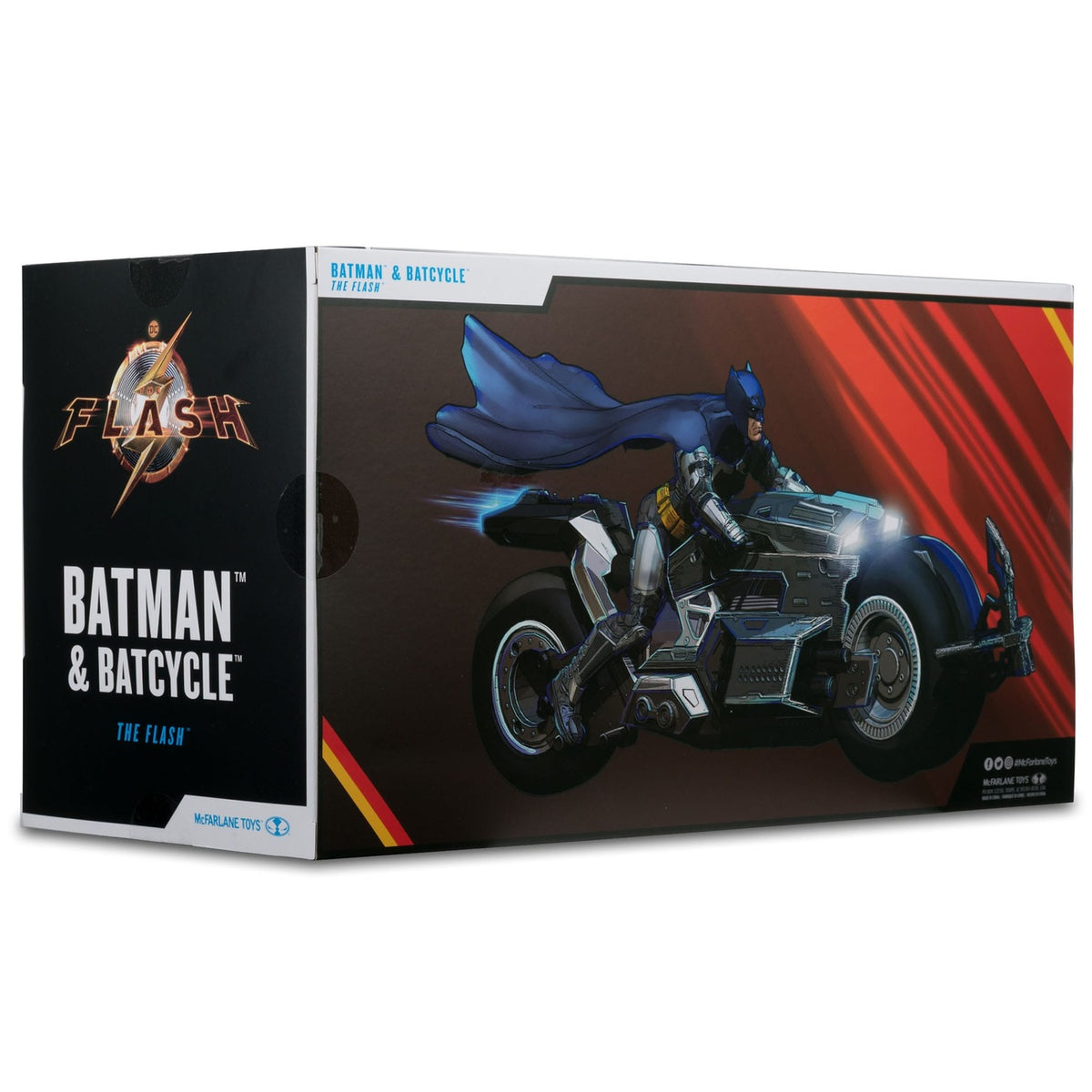 Productafbeelding The Flash DC Multiverse Voertuig Batcycle met Batman