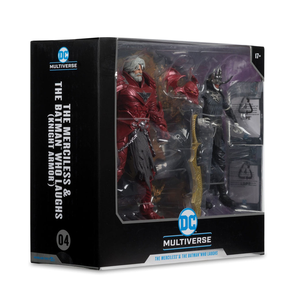 Productafbeelding DC Multiverse McFarlane Collector Edition Actiefiguren 2-pack #04 Batman Who Laughs (Knight Armor) & Merciless (Dark)