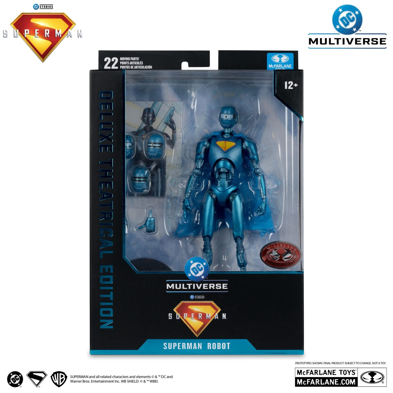 Productafbeelding Superman (2025) DC Multiverse deluxe actiefiguur Superman Robot (Red Platinum Edition) 18 cm