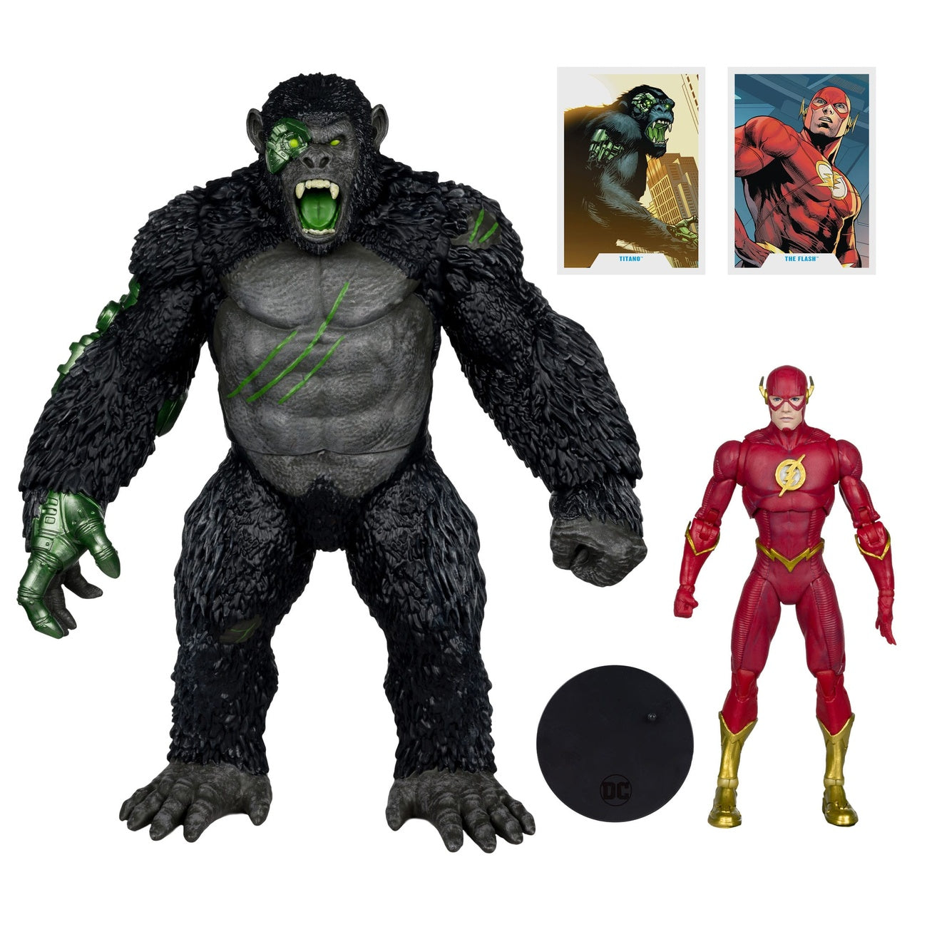 Productafbeelding DC Multiverse actiefiguren 2-pack Flash vs. Titano 18 cm