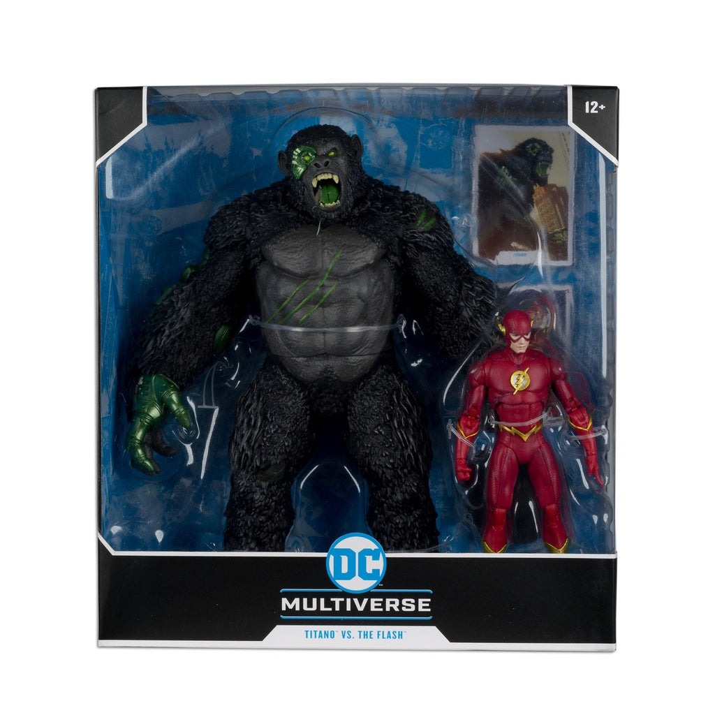 Productafbeelding DC Multiverse actiefiguren 2-pack Flash vs. Titano 18 cm