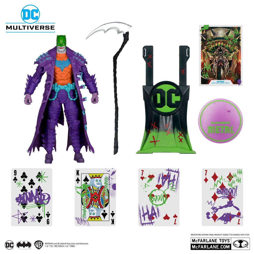 Productafbeelding DC Multiverse Actiefiguur Batman (Dark Nights: Death Metal) Jokerized (Gold Label) 18 cm