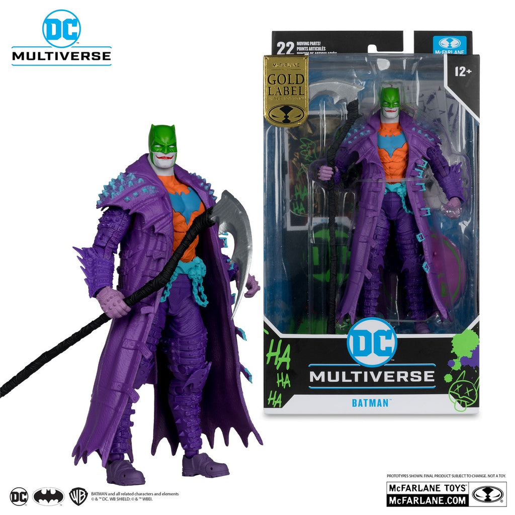 Productafbeelding DC Multiverse Actiefiguur Batman (Dark Nights: Death Metal) Jokerized (Gold Label) 18 cm