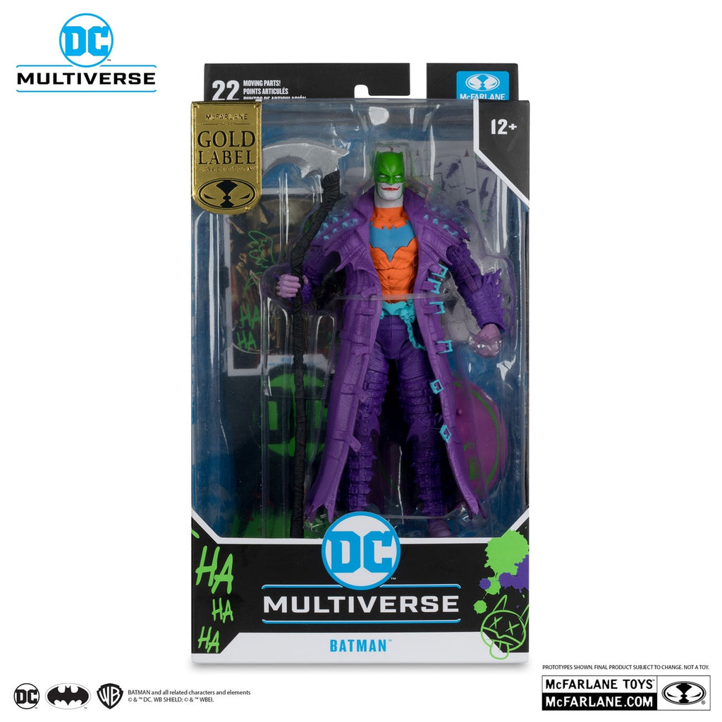 Productafbeelding DC Multiverse Actiefiguur Batman (Dark Nights: Death Metal) Jokerized (Gold Label) 18 cm