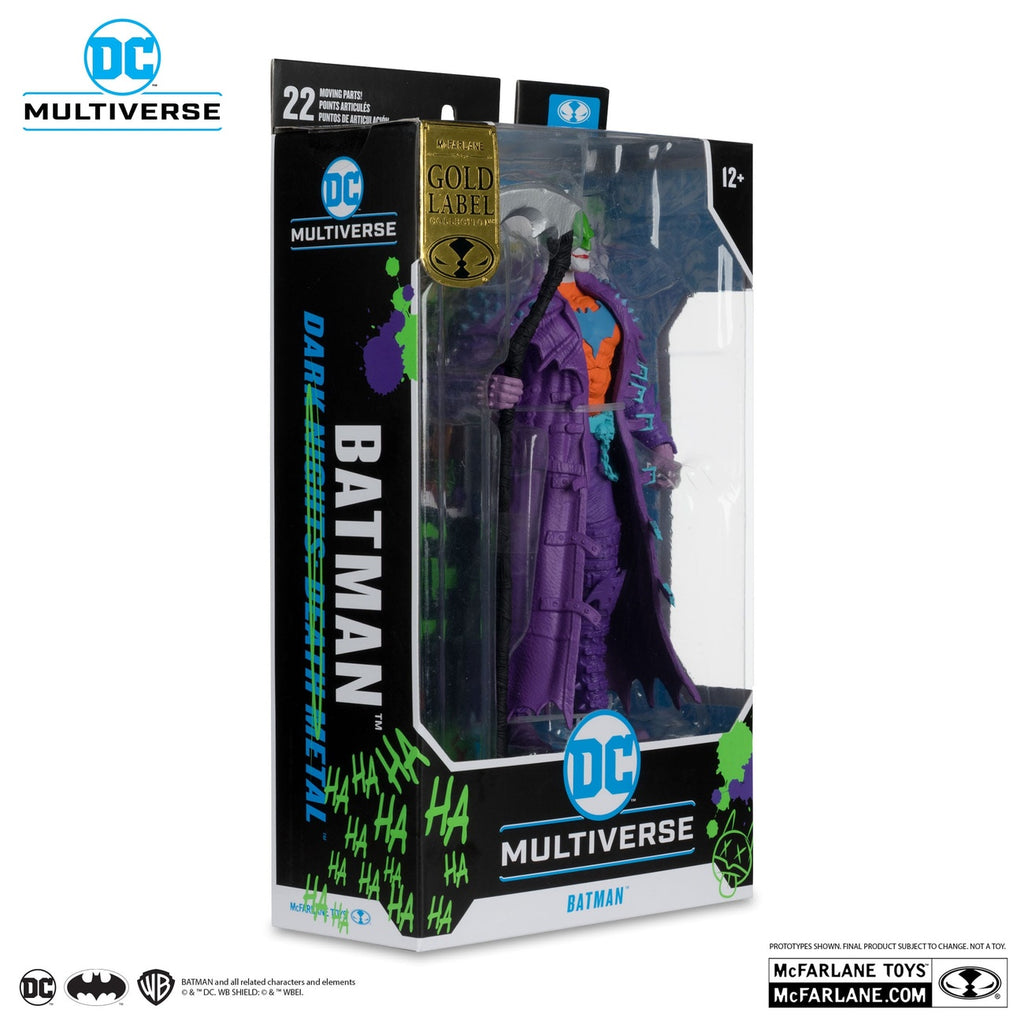 Productafbeelding DC Multiverse Actiefiguur Batman (Dark Nights: Death Metal) Jokerized (Gold Label) 18 cm