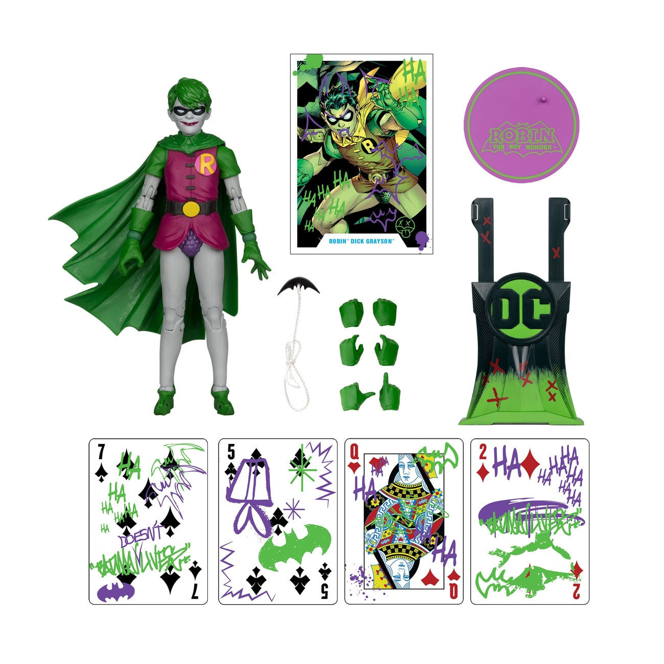 Productafbeelding DC Rebirth DC Multiverse actiefiguur Robin (Dick Grayson) (Jokerized) (Gold Label) 18 cm