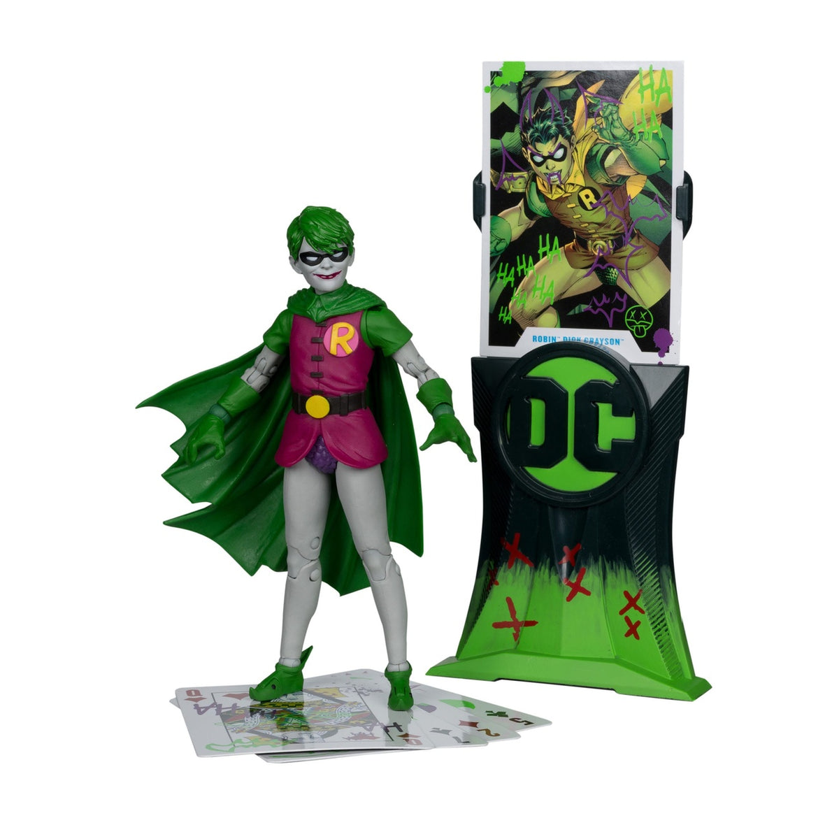 Productafbeelding DC Rebirth DC Multiverse actiefiguur Robin (Dick Grayson) (Jokerized) (Gold Label) 18 cm