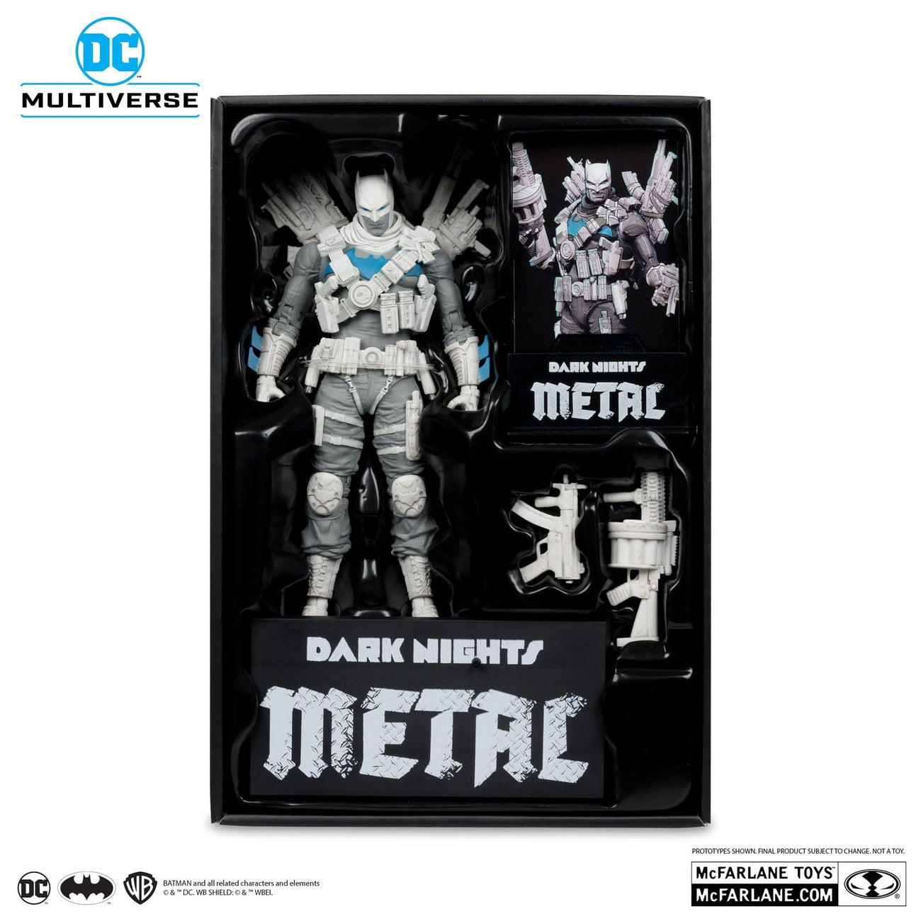 Productafbeelding DC Multiverse Actiefiguur The Grim Knight (Dark Nights: Metal) (Black & White Accent Edition) (Gold Label) 18 cm