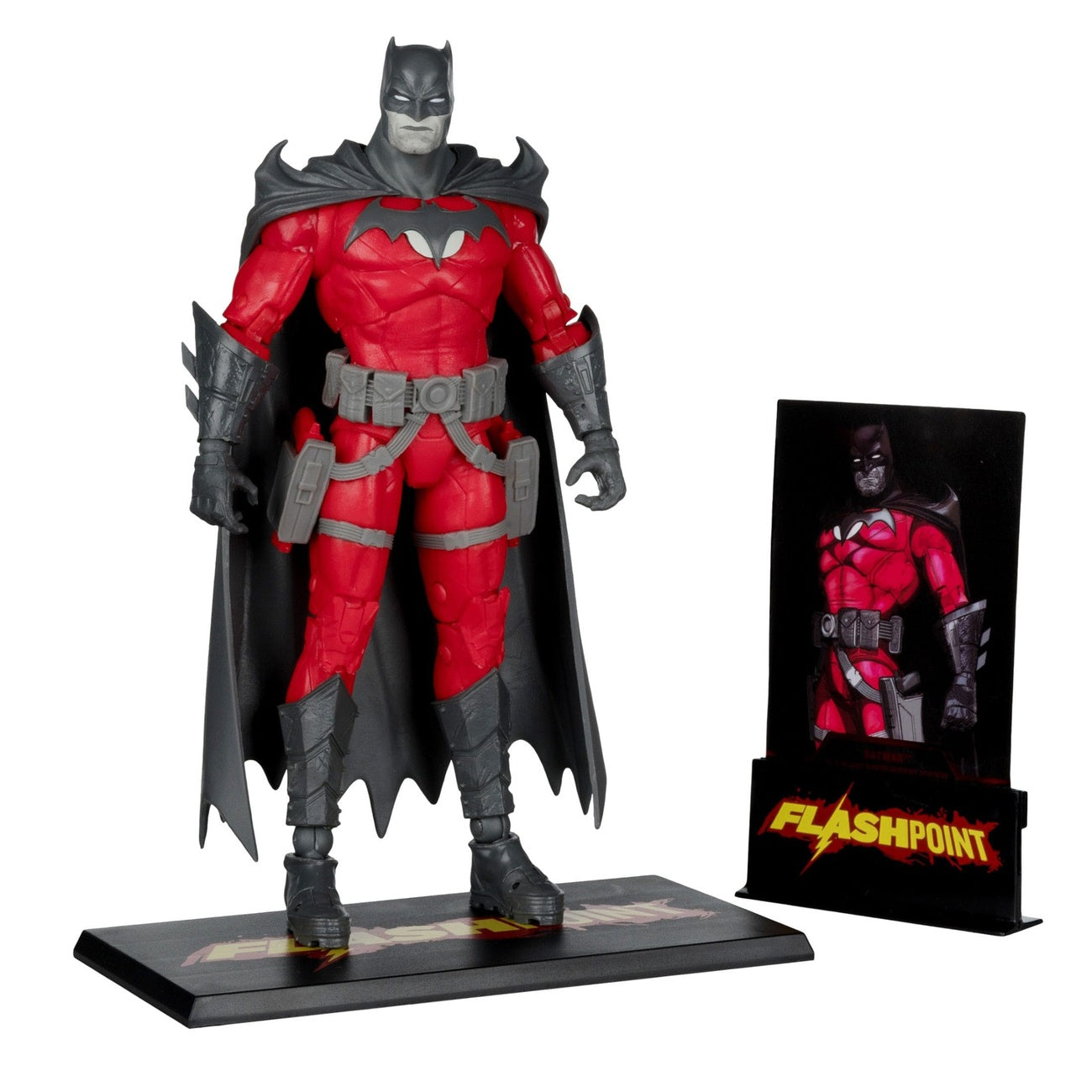 Productafbeelding DC Multiverse Actiefiguur Batman (Flashpoint) (Black & White Accent Edition) (Gold Label) 18 cm