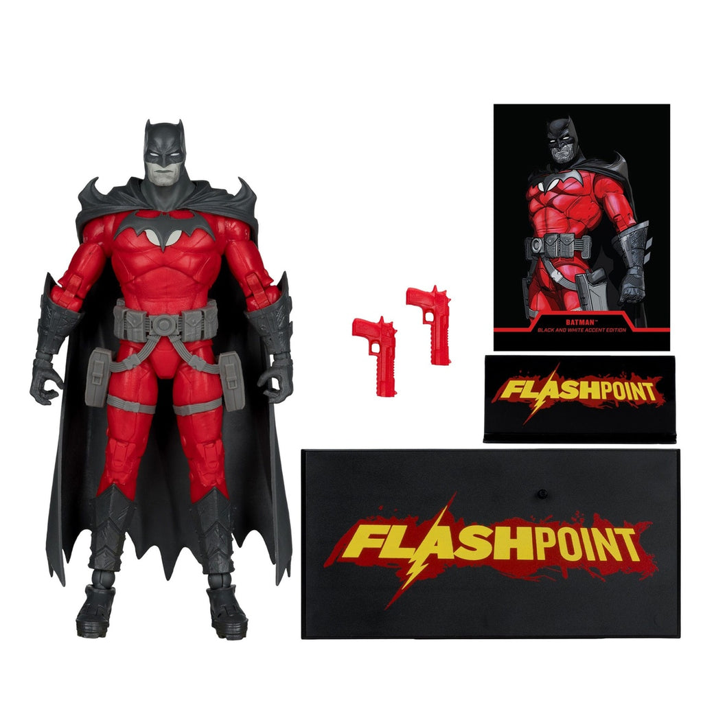 Productafbeelding DC Multiverse Actiefiguur Batman (Flashpoint) (Black & White Accent Edition) (Gold Label) 18 cm