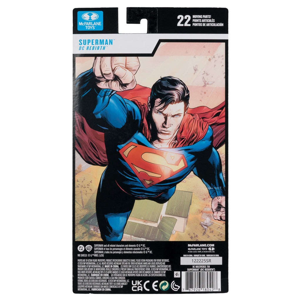 Productafbeelding DC Multiverse Actiefiguur Superman (Rebirth) (Blister Card) 18 cm