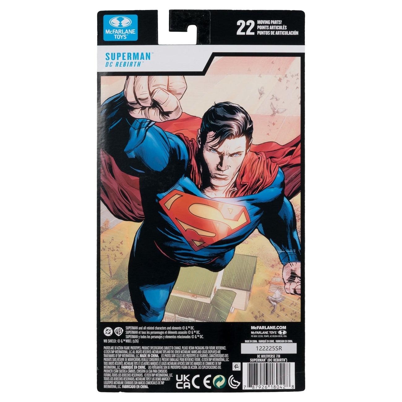 Productafbeelding DC Multiverse Actiefiguur Superman (Rebirth) (Blister Card) 18 cm