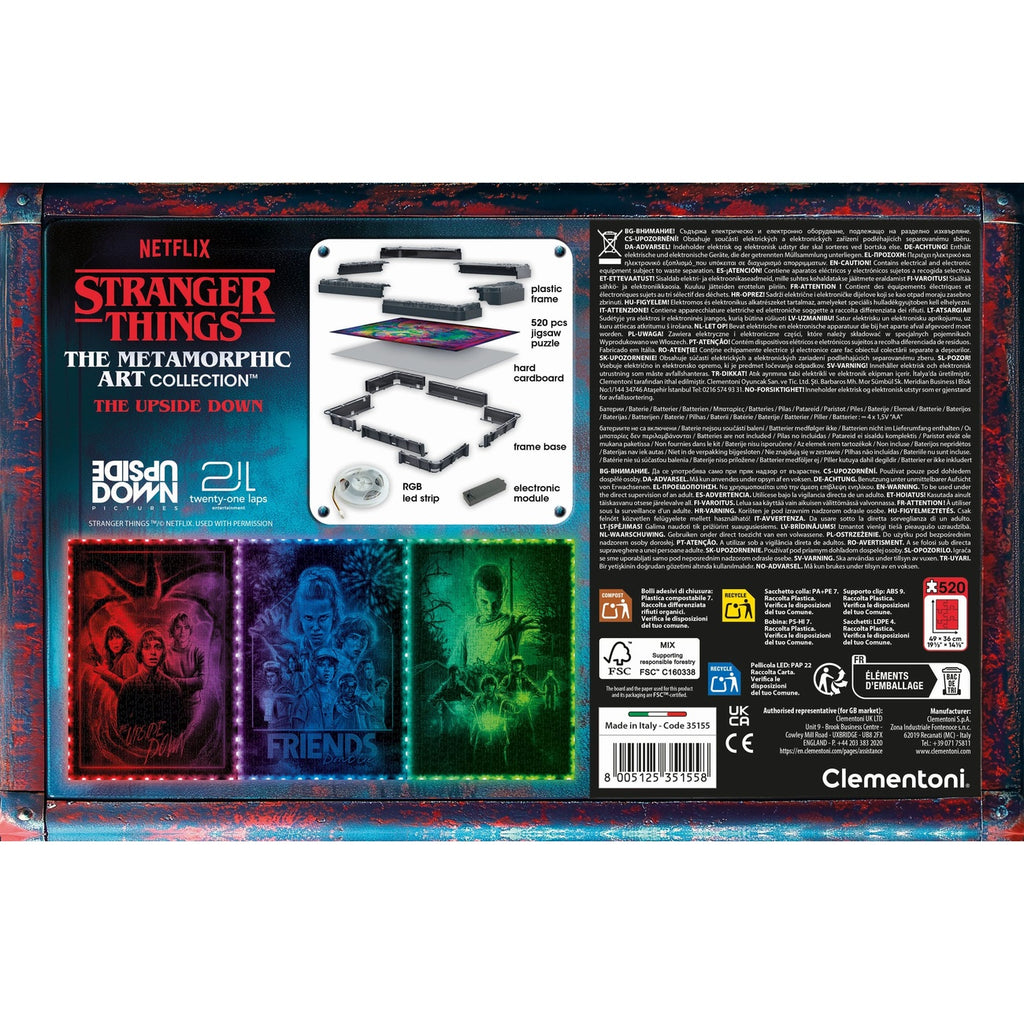 Productafbeelding Stranger Things Metamorphic Art Collection Puzzel met gloeieffect The Upside (520 stukjes)