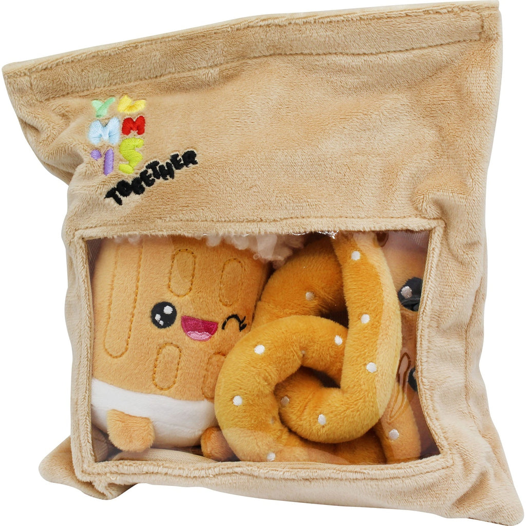 Productafbeelding Yummis Together pluchen figuren 2-pack Pretzel & Bier in Take Away Bag 21 cm