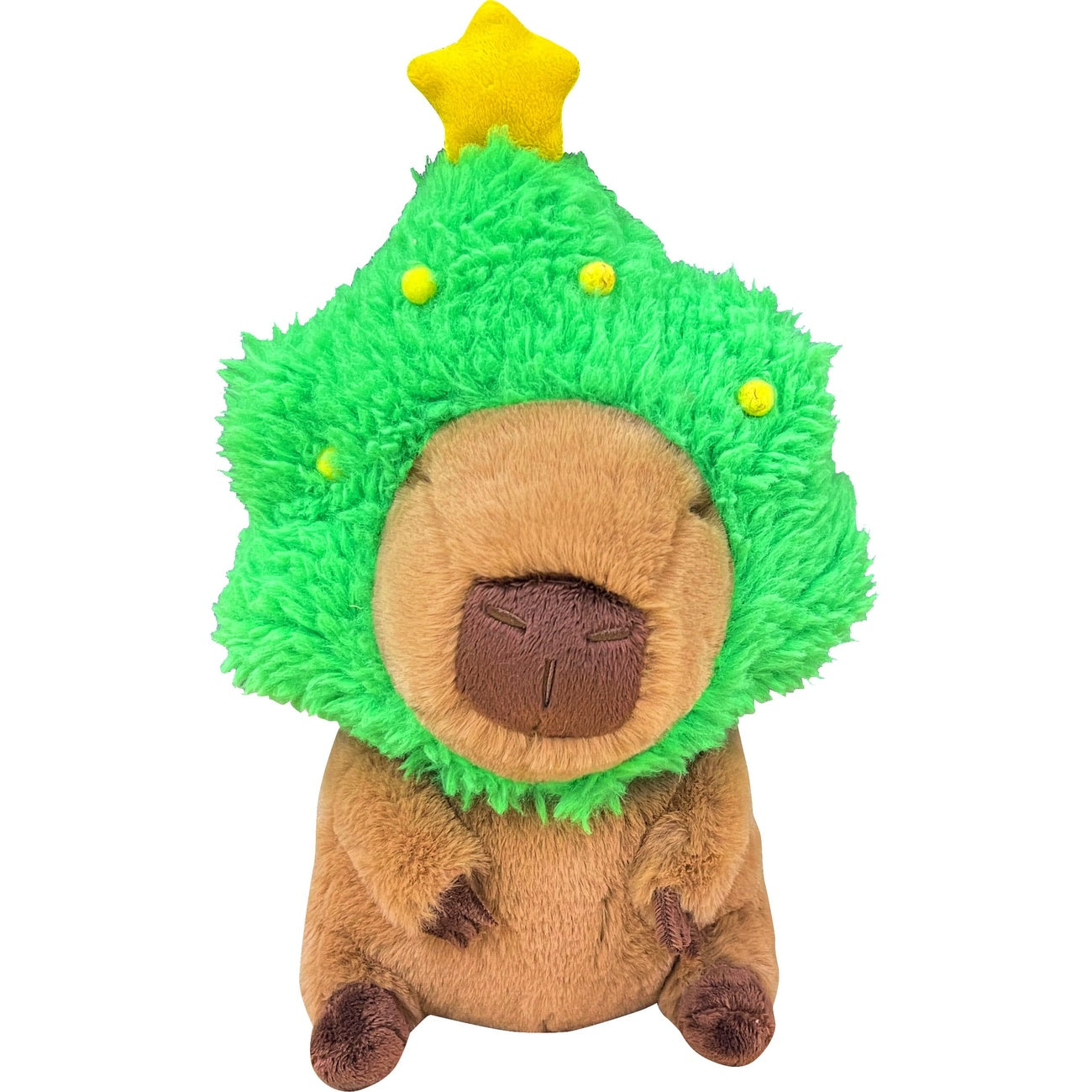 Productafbeelding Capybara Knuffelfiguur Capybara with Christmas Tree 32 cm