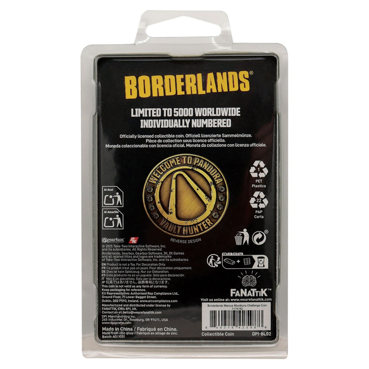Productafbeelding Borderlands Verzamelmunt Marcus Munitions Limited Edition