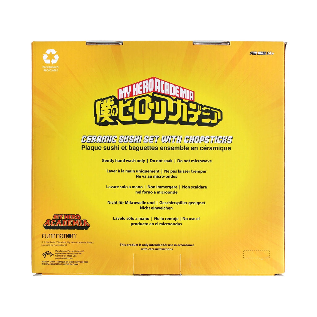 Productafbeelding My Hero Academia keramisch sushiset met eetstokjes UA