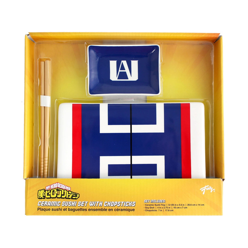 Productafbeelding My Hero Academia keramisch sushiset met eetstokjes UA