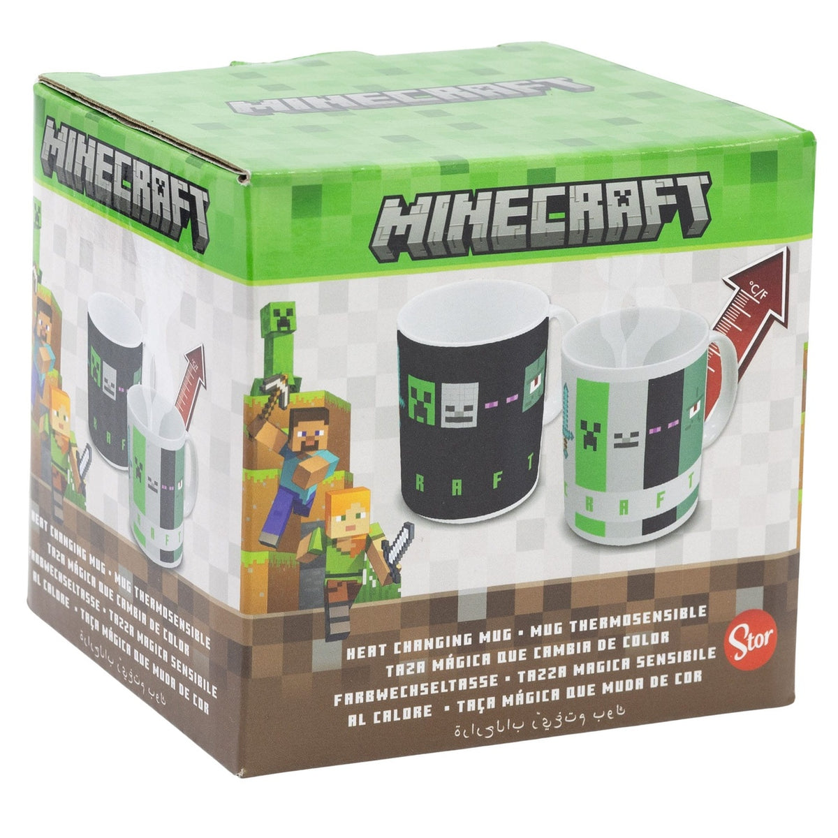 Productafbeelding Minecraft mok met thermoeffect Squared Pattern 325 ml