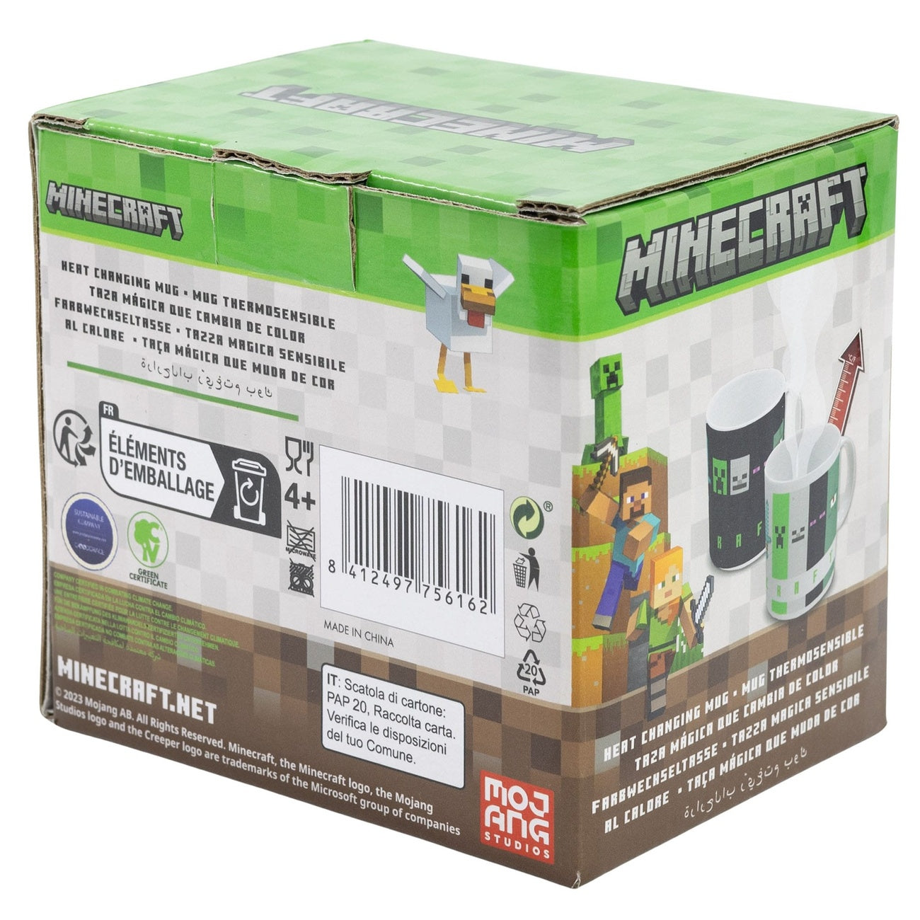 Productafbeelding Minecraft mok met thermoeffect Squared Pattern 325 ml