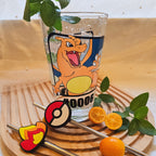 Productafbeelding Pokémon glazen tumbler met rietjes Charizard 480 ml