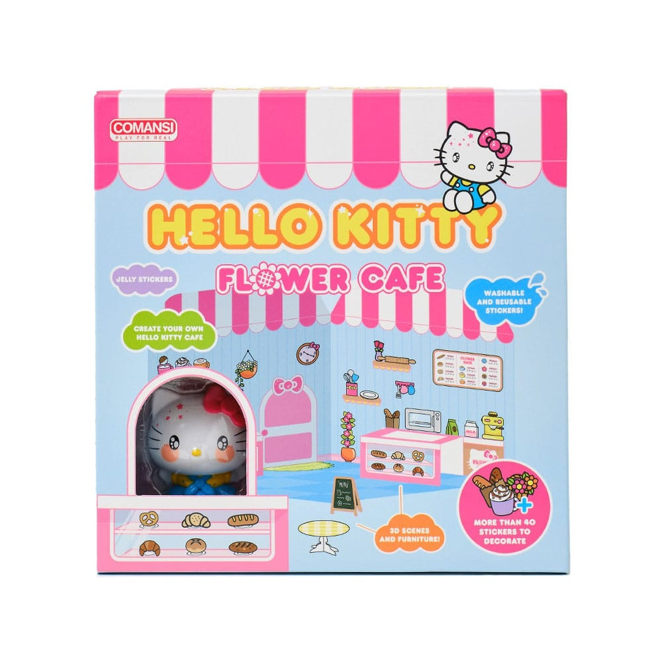 Productafbeelding Hello Kitty and Friends Minifiguur Sticker House Hello Kitty Flower Café