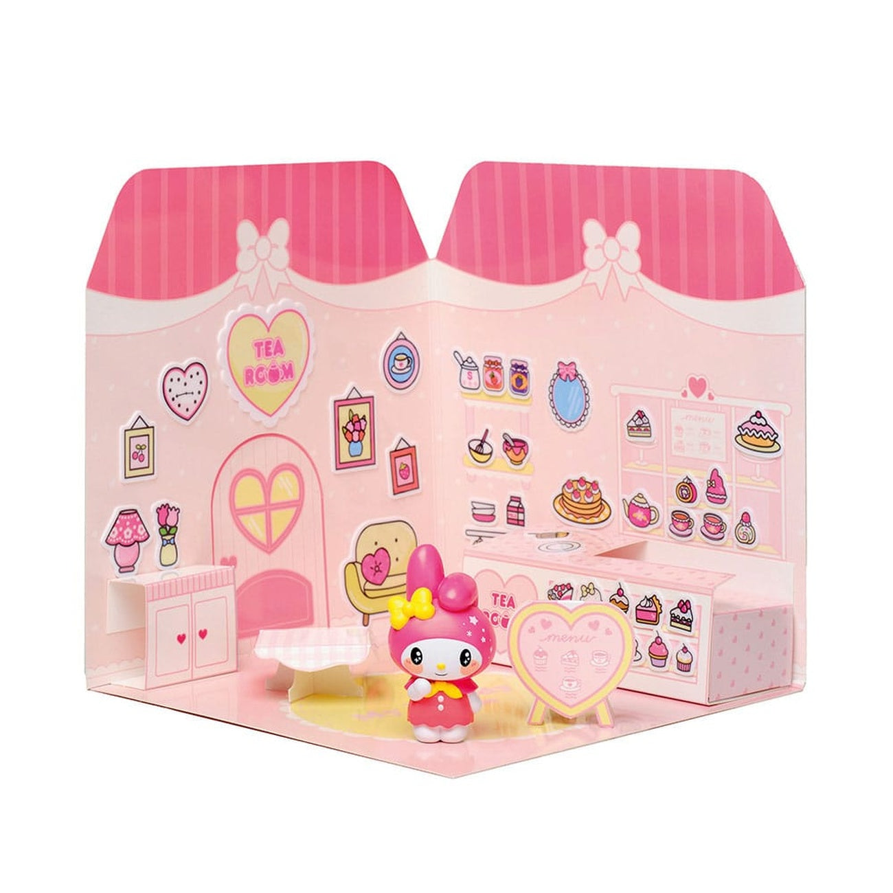 Productafbeelding Hello Kitty and Friends Mini Figuur Sticker House My Melody Tea Room