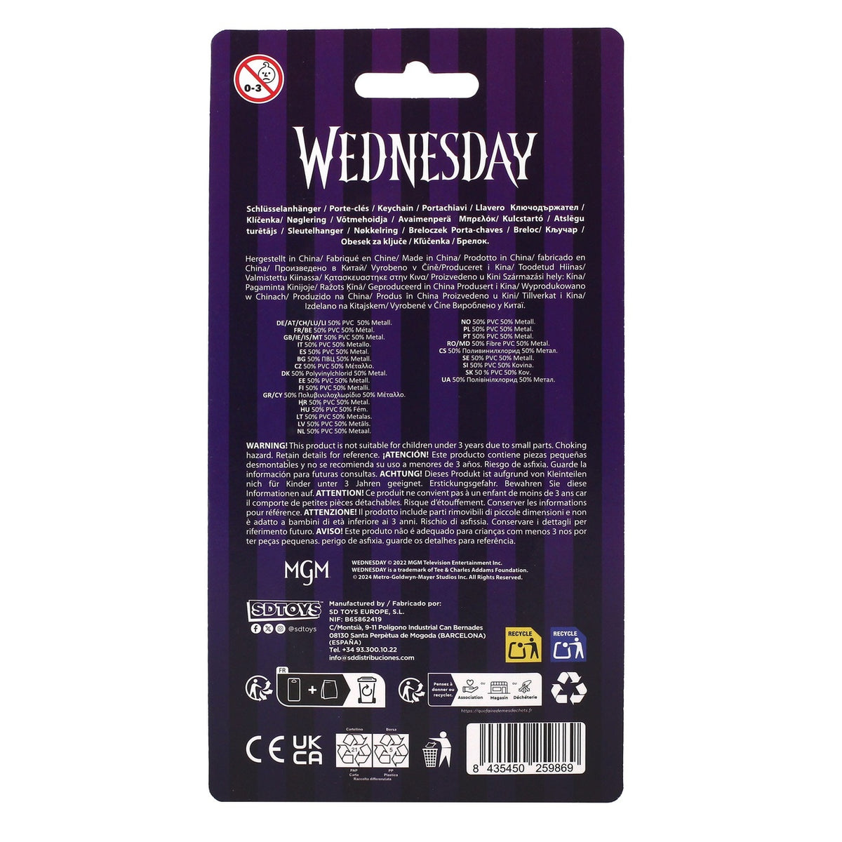 Productafbeelding Wednesday Sleutelhanger Enid 7 cm
