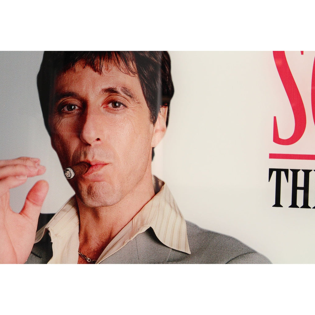 Productafbeelding Scarface Glasposter The World Is Yours (grijze achtergrond) 60 x 30 cm