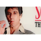 Productafbeelding Scarface Glasposter The World Is Yours (grijze achtergrond) 60 x 30 cm