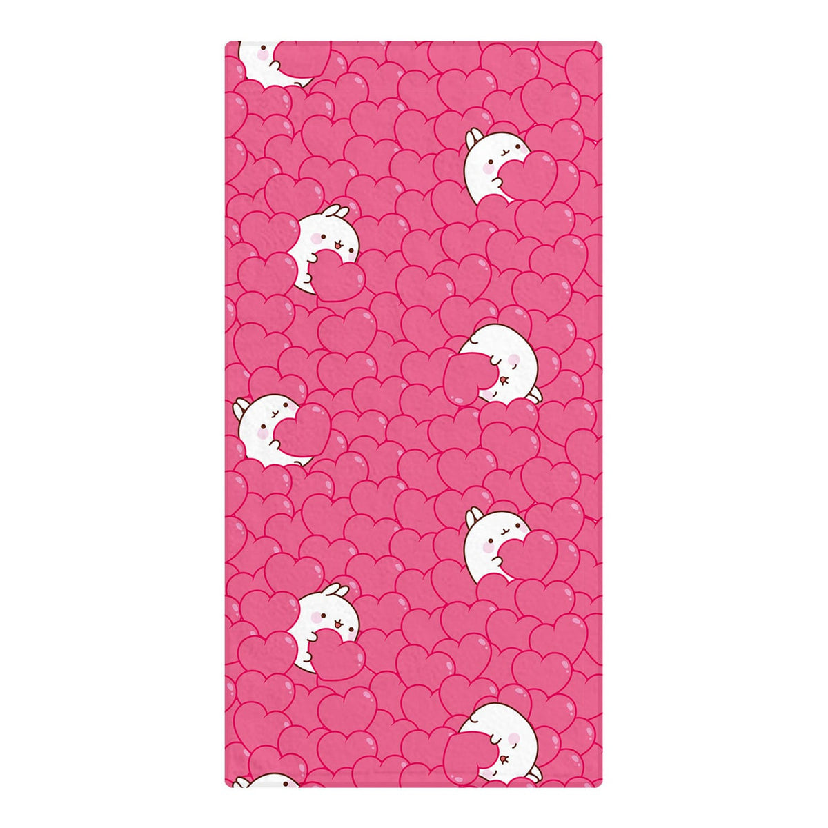 Productafbeelding Molang Handdoek Hearts 150 x 75 cm