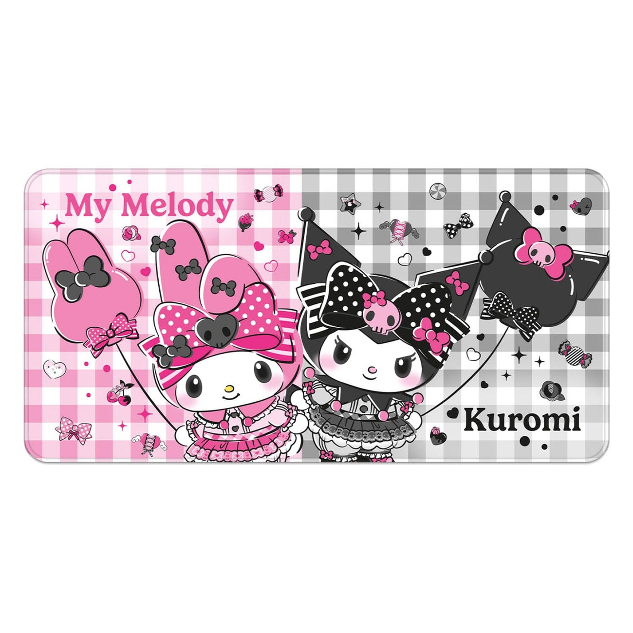 Productafbeelding Sanrio Pink Black Party Series XXL Muismat My Melody & Kuromi