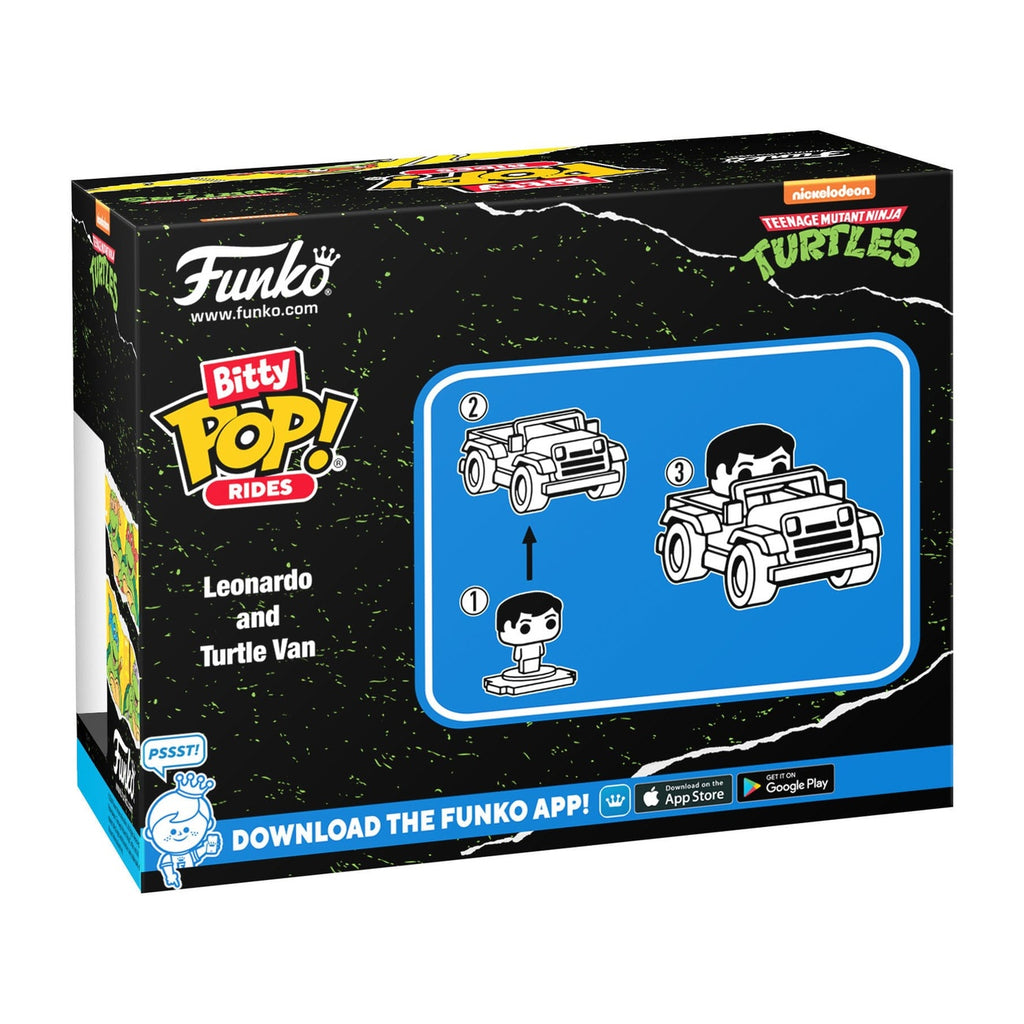 Productafbeelding Teenage Mutant Ninja Turtles POP! Rides vinylfiguur Leonardo met busje 2,5 cm