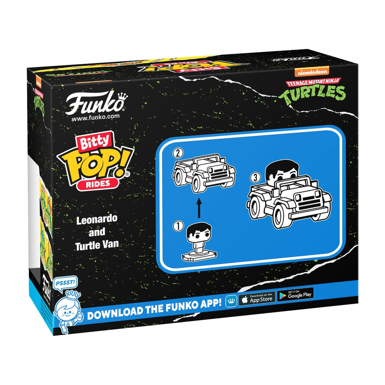 Productafbeelding Teenage Mutant Ninja Turtles POP! Rides vinylfiguur Leonardo met busje 2,5 cm