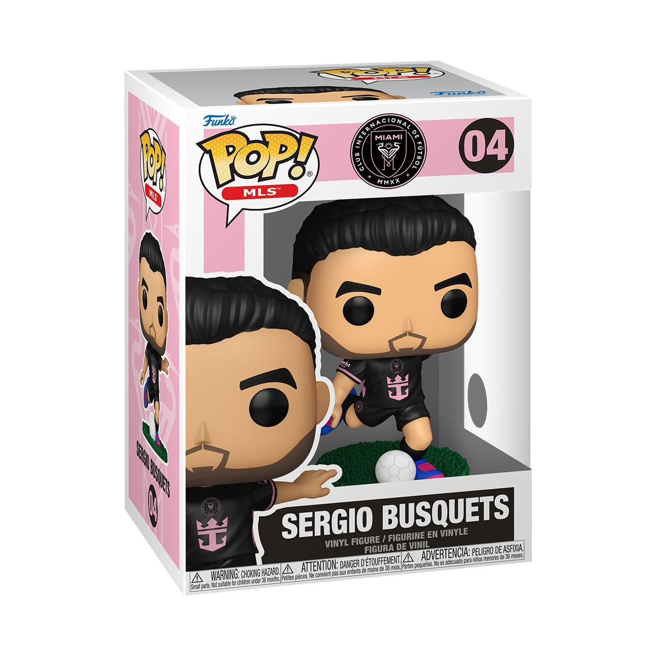 Productafbeelding MLS POP! Sports vinylfiguur Inter Miami – Sergio Busquets (uitshirt) 9 cm