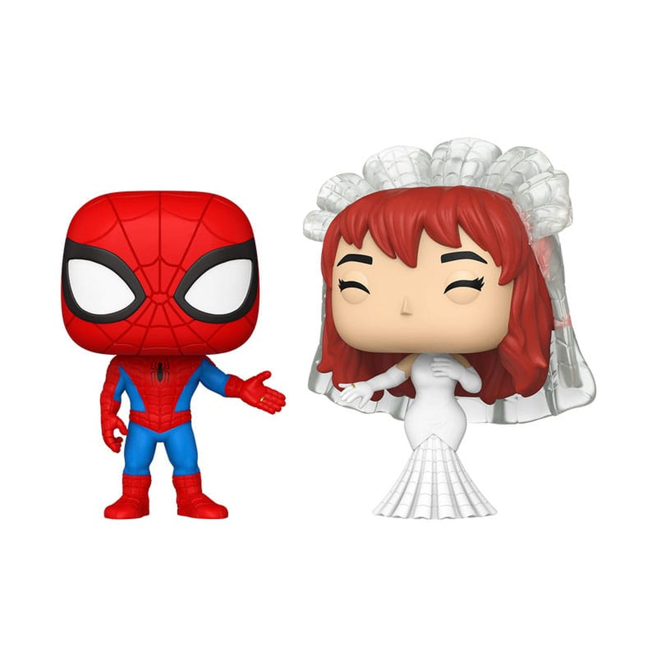 Productafbeelding Marvel POP! Vinyl Figuren 2-pack Superhero Couples – SM & MJ 9 cm
