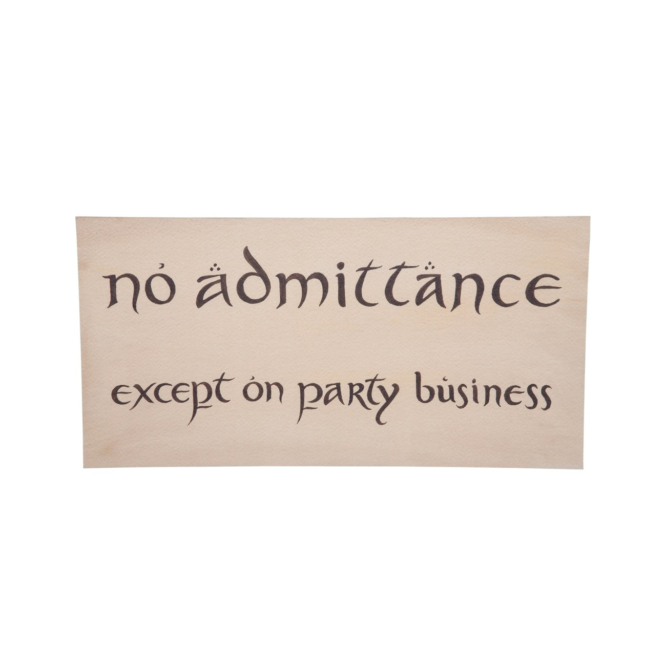 Product image The Hobbit Replica Shield No Admittance