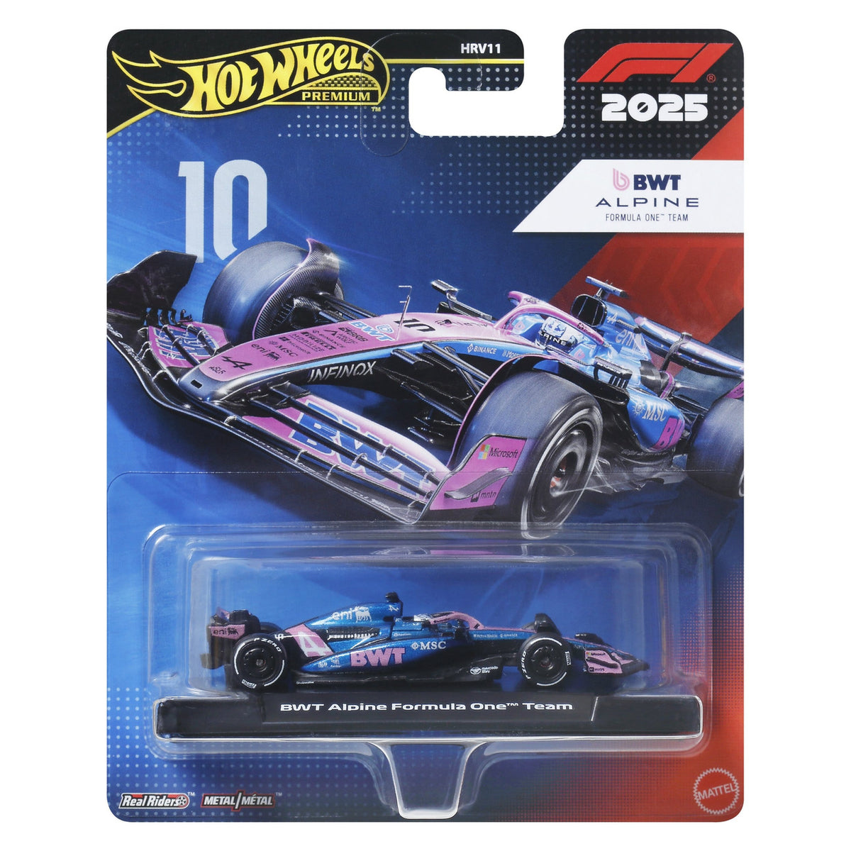 Productafbeelding Formule 1 Hot Wheels Premium Die-Cast Voertuig 1:64 Team Alpine: Coureur 1