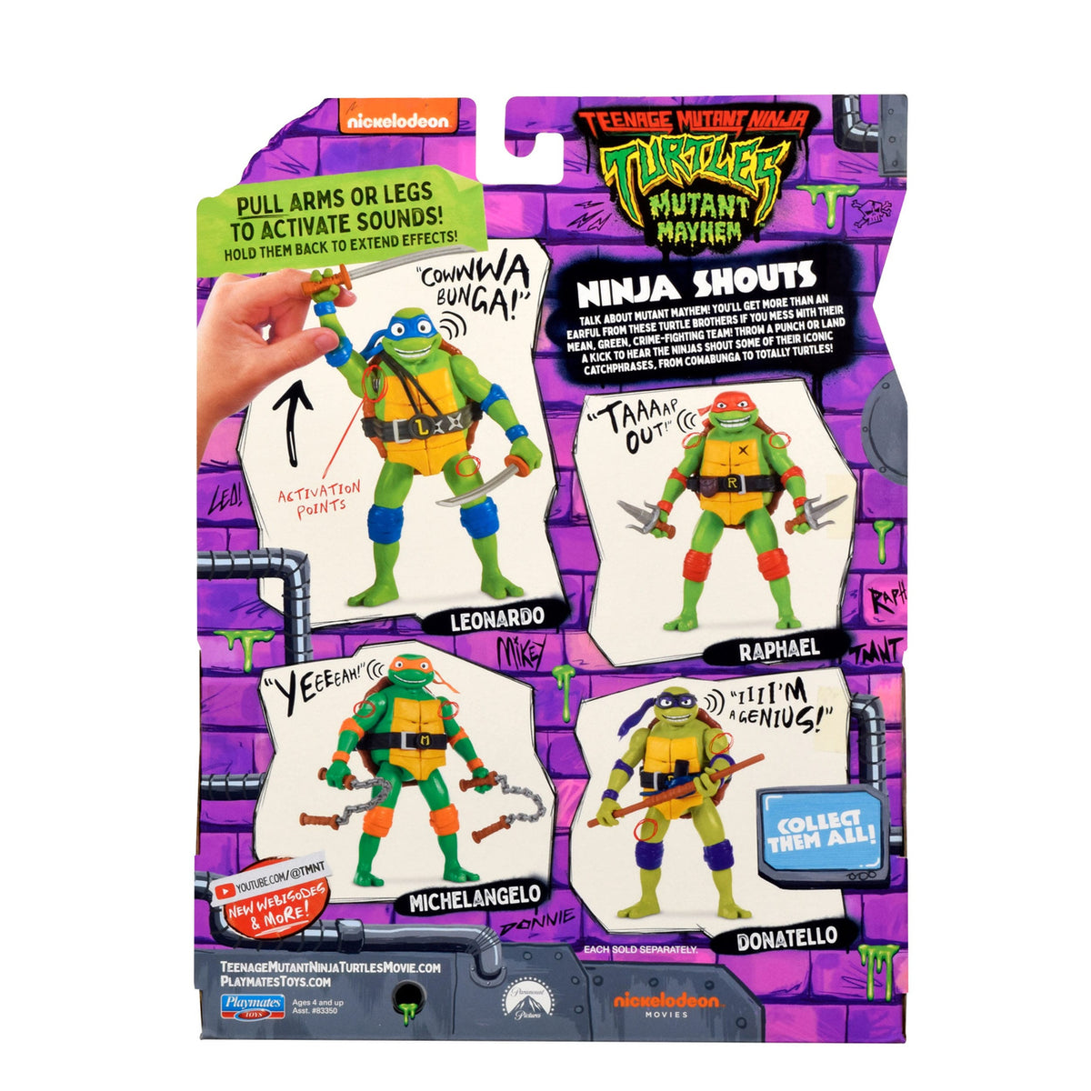 Productafbeelding Teenage Mutant Ninja Turtles: Mutant Mayhem Ninja Shouts actiefiguur Leonardo 14 cm