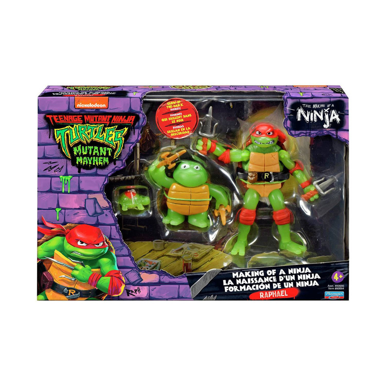 Productafbeelding Teenage Mutant Ninja Turtles: Mutant Mayhem Actiefiguren 3-pack Raphael Evolutie 10 cm