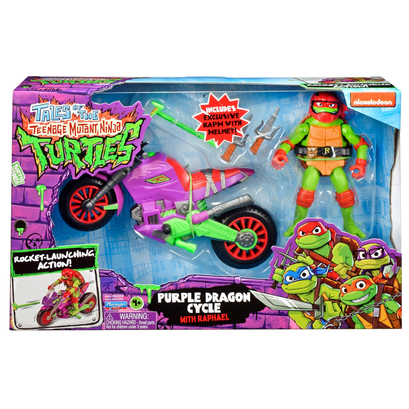Product image Tales of the Teenage Mutant Ninja Turtles Action Figure with Vehicle Raphael & Purple Dragon 12 cm
