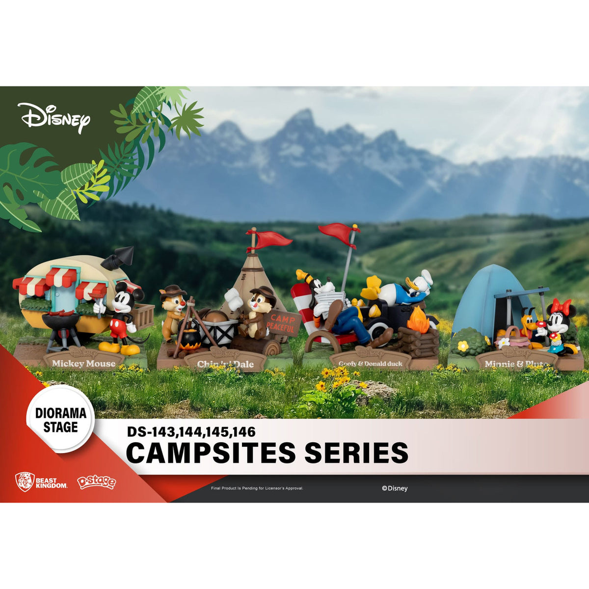 Productafbeelding Disney D-Stage Campsite Series PVC Diorama Chip & Dale 10 cm