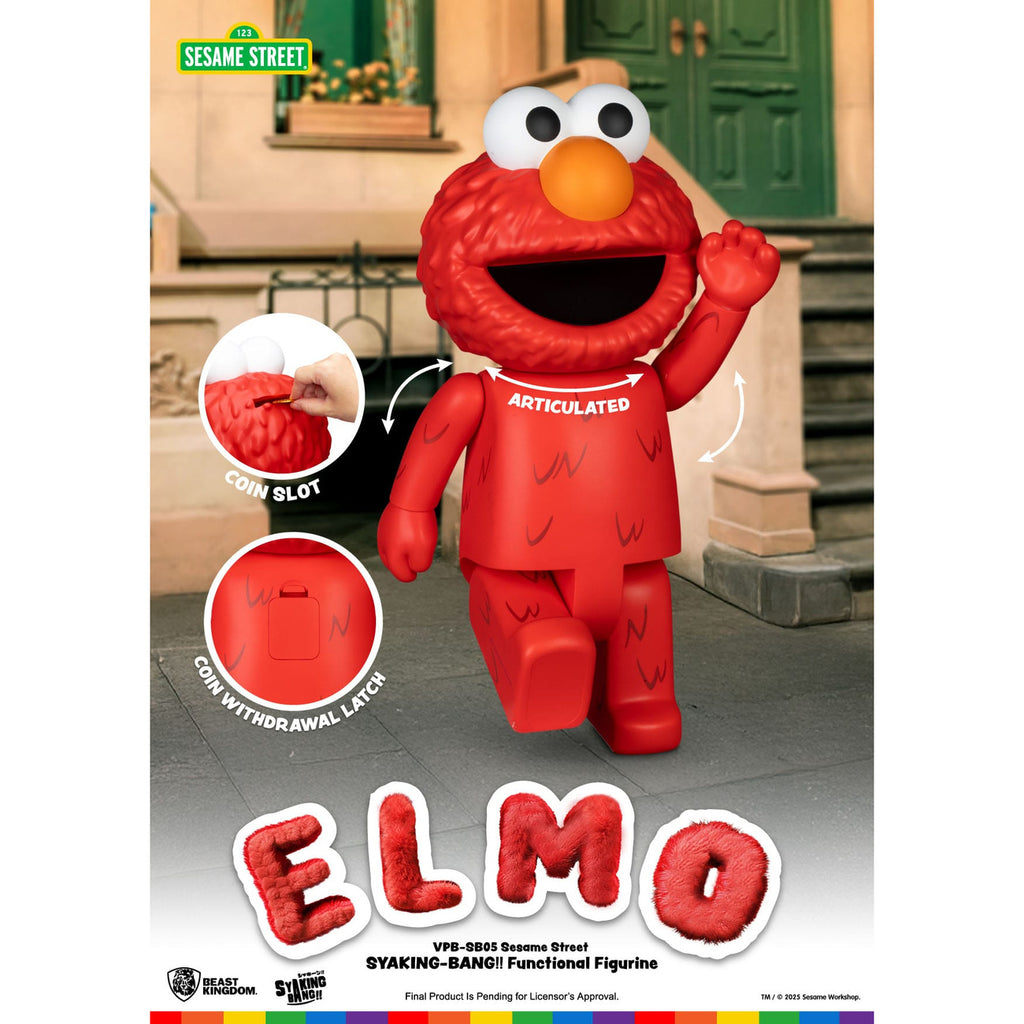 Productafbeelding Sesamstraat Syaking Bang vinyl spaarpot Elmo 47 cm